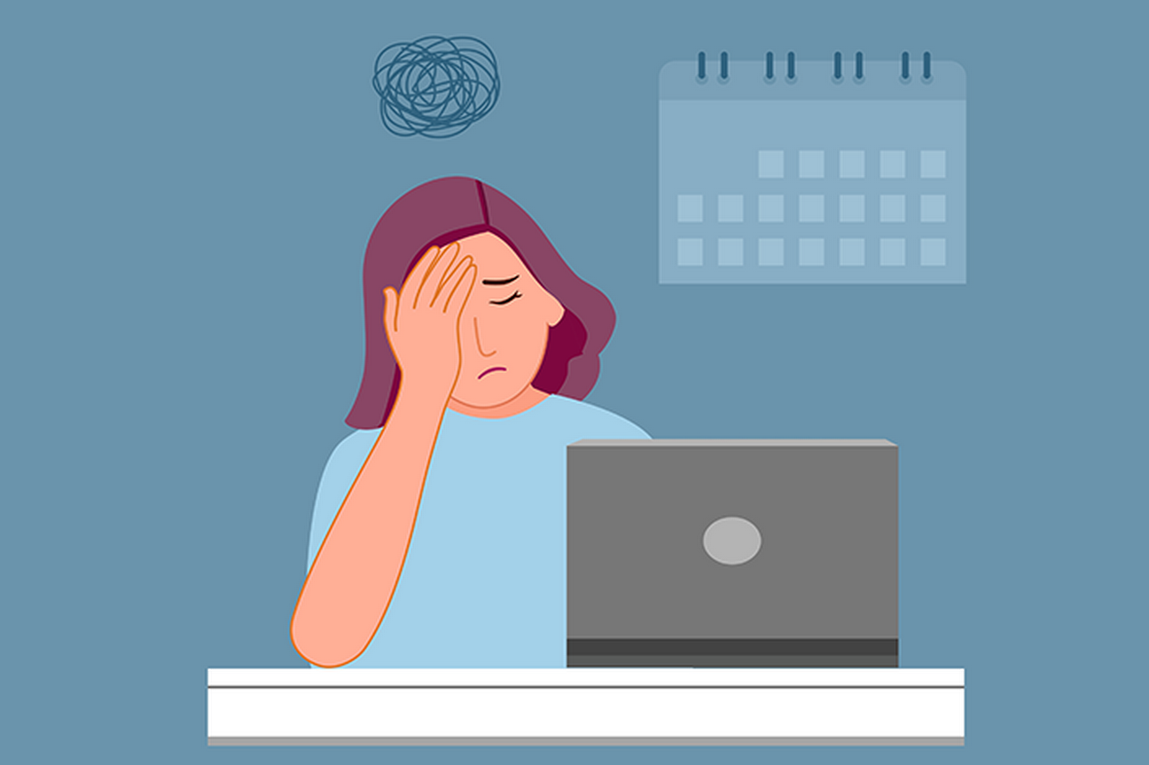 Deprimierte Frau - Imagebild H&auml;usliche Gewalt im B&uuml;ro erkennen &copy; Orapun - stock.adobe.com