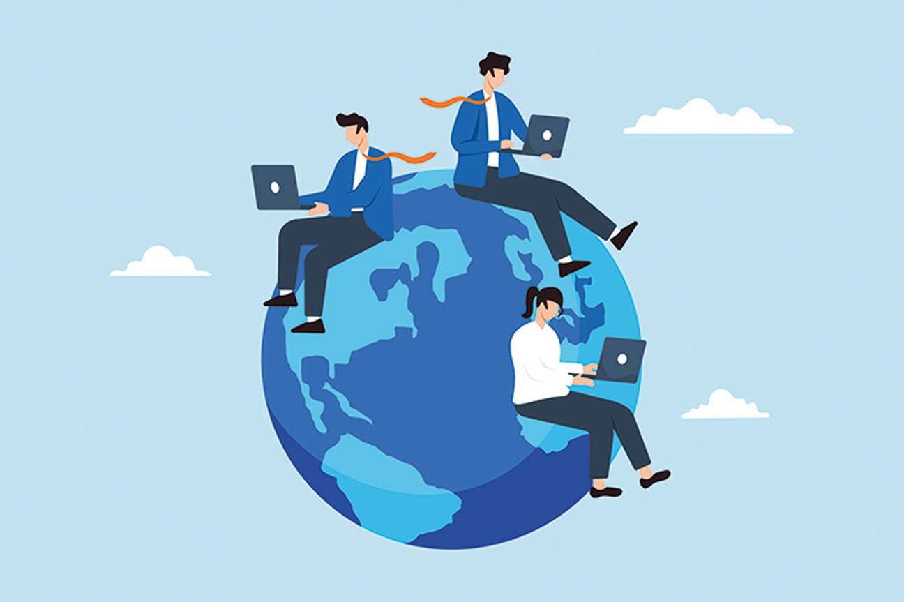 Grenzüberschreitendes Arbeiten-Globus © VZ_Art - stock.adobe.com