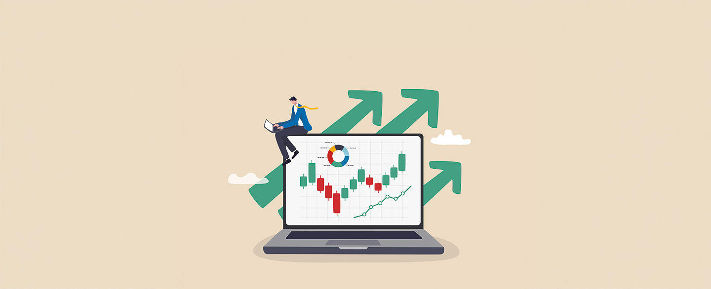 Illustration: Person sitzt auf Laptop und sieht auf Ergebnisse &copy; Nuthawut - stock.adobe.com