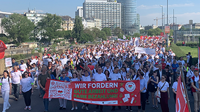 Demonstration Pflege, Mai 2022 © Offensive Gesundheit