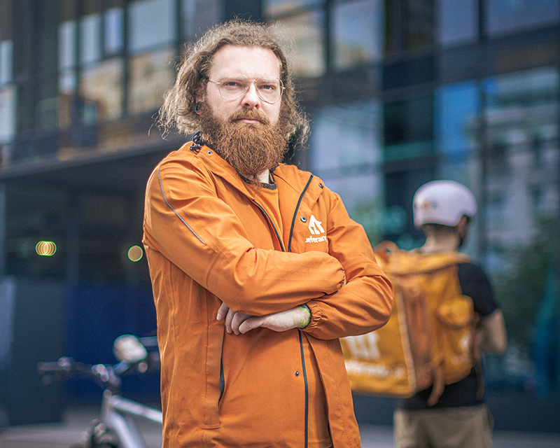 Fabian Warzilek, Betriebsratsvorsitzender Lieferando © Markus Zahradnik