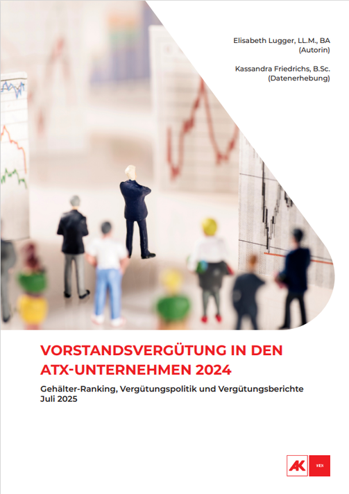 Cover Vorstandsvergütung ATX-Unternehmen 2024 © AK Wien